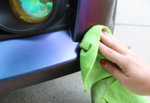 Lime green microfiber cloth