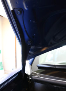 Bolts installed on BRZ hood